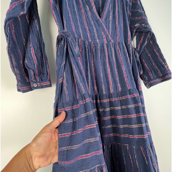 Xirena navy metallic striped dress XS - Picture 5 of 11